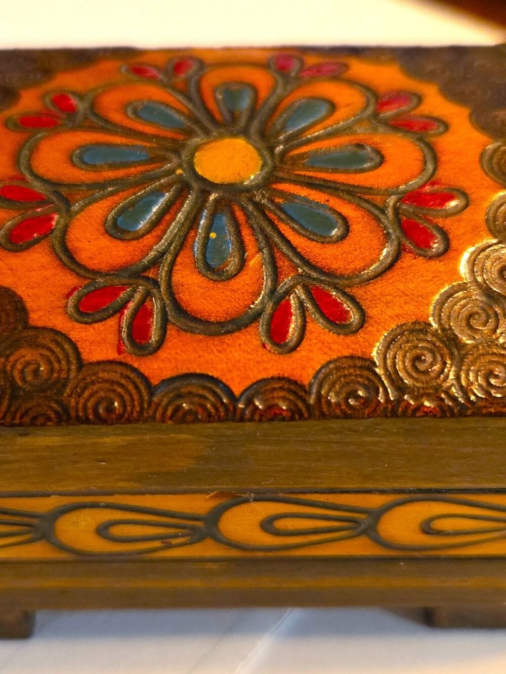 Handmade Wooden Floral Box